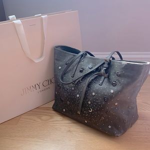 Jimmy choo zodiac sign star studs leather tote 2 ways!